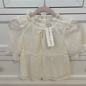 Janie and Jack White Kids Blouse 3T